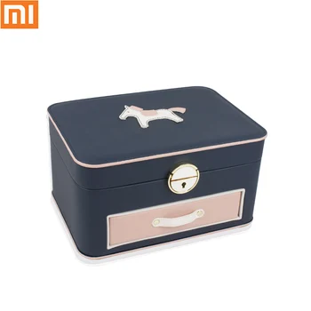 

Xiaomi Original Multi-layer Large-capacity Jewelry Box Earrings Jewelry Storage Lock With Mirror Drawer Type Design Elegant