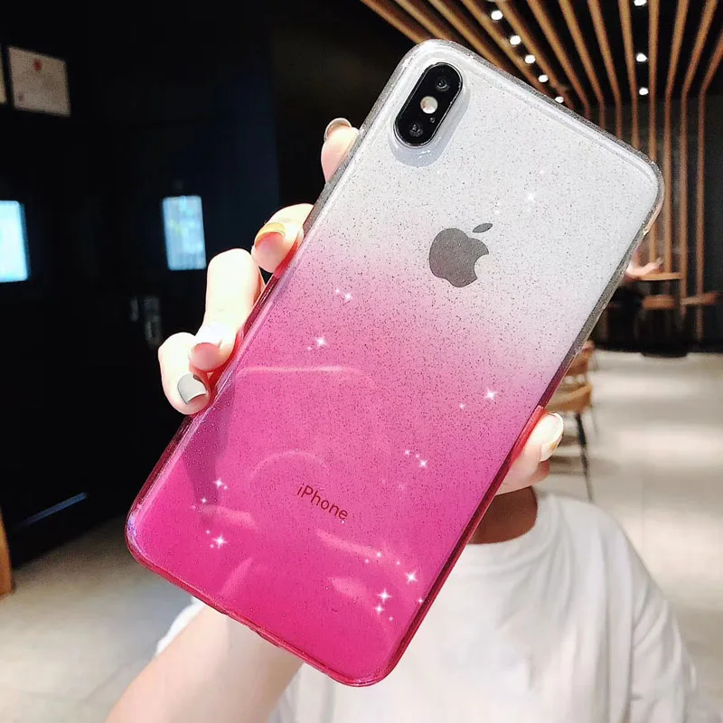 Красочный Прозрачный ударопрочный каркас чехол для iPhone X XS XR Max 8 7 6 6S Plus мягкий