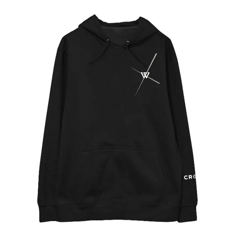 KPOP WINNER 3rd MINI ALBUM CROSS Album худи свободного кроя Повседневный Свободный пуловер с капюшоном толстовки с длинными рукавами с принтом WY1231