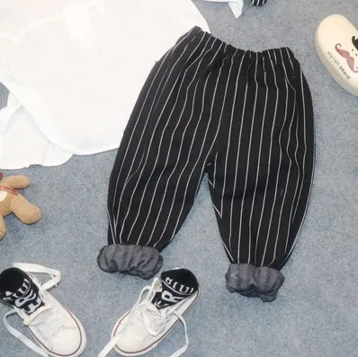 only pant Рост 90-140 см, новинка года, Осенние штаны в полоску для мальчиков 1 предмет, Детские весенне-осенние комфортные брюки для мальчиков - Цвет: only pant