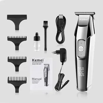 

Barber Professional Hair Clipper LCD Display 0mm Baldheaded Beard Hair Trimmer Men's Electric Hair Trimmer Hair Clippers