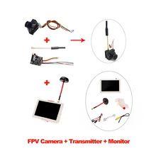 5,8G FPV Системы 48CH 200 мВт передатчик+ 2,3 мм HD FPV Камера+ UVC/5 дюймов приемник для монитора с видом от первого лица для зубочистки Drone