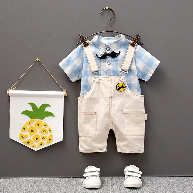 TX1618 Baby Clothes Bib Children's Suit Girls Short-sleeved Child T-shirt Wings Baby Overalls Fashion Summer 2 / Set - Цвет: TX1618