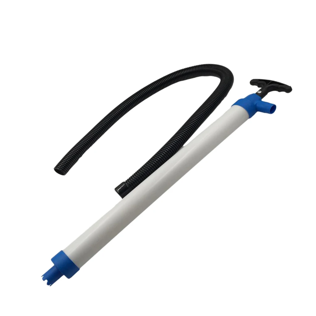 Marine Bilge Pump for Kayaks Boats, 43.3 inch 1100mm Hand Diesel and Water Transfer Pumps Portable Boat Accessories, White