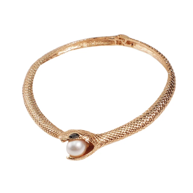 Collana Snake Choker Regolabile Per Donna - Design A Serpente Con Strass Per Look Gotico E Punk - Foto 3