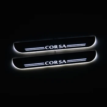

LED Car Door Sill For OPEL CORSA C C Box CLASSIC Sedan Door Scuff Plate Pedal Threshold Welcome Light Car Accessories