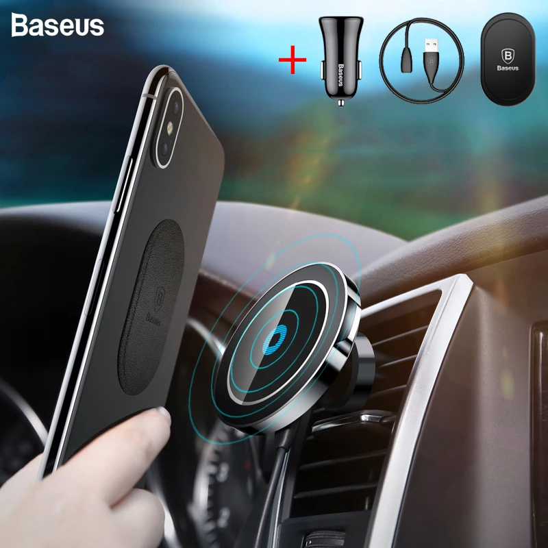 Baseus, беспроводной Автомобильный держатель для телефона, паста, зажим для приборной панели, крепление на вентиляционное отверстие, держатель для мобильного телефона, подставка, автомобильная поддержка мобильного телефона для iPhone