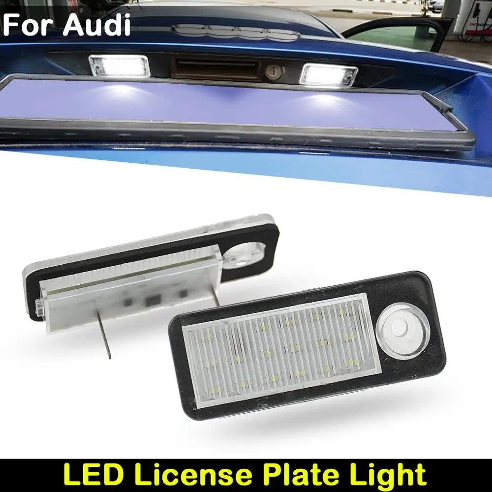 Per Audi Rs6 A6 C5/4B Avant/Wagon 1998-2005 Rs6/Rs6 Plus 2003-2005 Car Rear White Led Luce Targa Lampada Numero