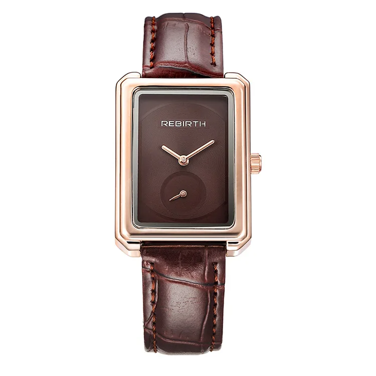 

New Products Creative-Quartz Watch Square Dial Two Needle Half Small Needle Move Watch Li bo fu Universal Watch