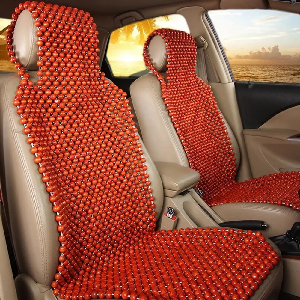 

Wooden Beaded Cushion For Summer Car Practical Breathable Cushion Hollow One-piece Car Wooden Net Air Cushion 45 X 130CM