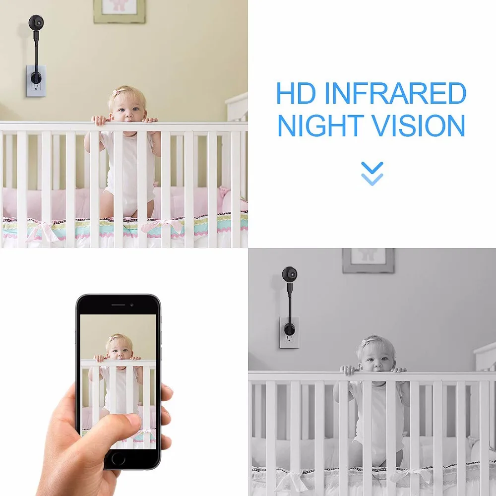 YHY беспроводная WiFi камера HD 1080P маленькая няня камера безопасности камера батарея питание с детектором движения супер ночное видение