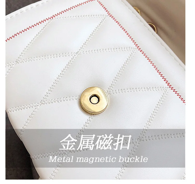 Ins Super fire small bag female new Korean version of the small package fashion chain embroidery single shoulder oblique sa