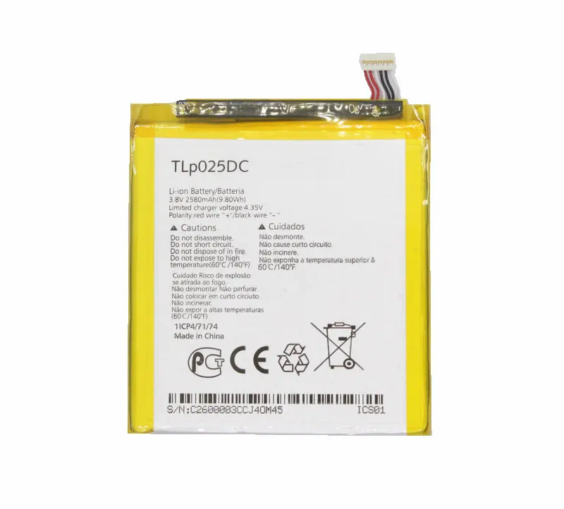 1x2580 mAh/9.80Wh TLp025DC Аккумулятор для Alcatel One Touch Pixi 4 6,0 OT-8050 8050D OT 9001D 9001A 9001X+ набор инструментов для ремонта