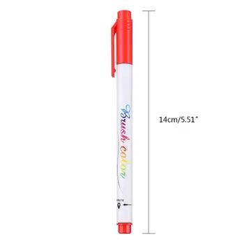 

12 Fluorescent Colors Calligraphy Marker Brush Pens Small Regular Script Drawing 0811