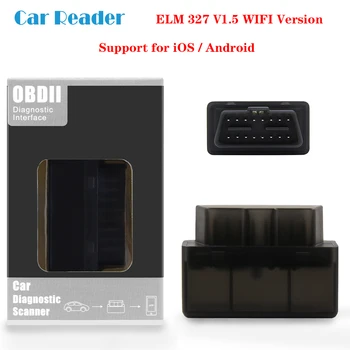 

ELM327 V1.5 WIFI For OBDII protocols Auto Diagnostic tool Car Fault Code reader Support Android/IOS/Window system