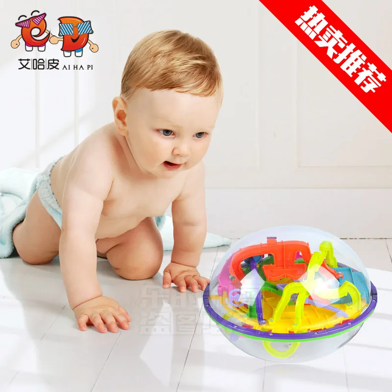 Музыка-скидка 299 yi zhi qiu 3D Интеллект шар лабиринт игрушка детская фантазия интеллект шар Интеллектуальный интерес лабиринт