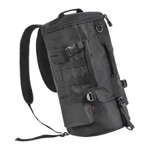 Круглый рыболовный снасти рюкзак с регулируемым ремешком черный для путешествий