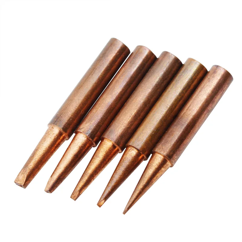 

4Pcs/5Pc 900M T Series Pure Copper Soldering Iron Tip Lead-free Welding Sting For Hakko 936 FX-888D 852D+ Soldering Iron Station