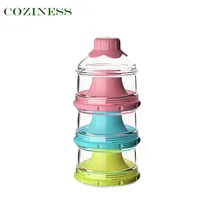 COZINESS Caja portátil de leche en polvo para bebé, con sello espacial de tres capas, desmontable, para viaje, almacenamiento de alimentos para bebé, nueva