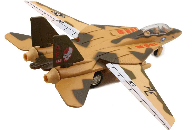 Распродажа, F-14 модель из сплава панды, литье под давлением, оттягивающаяся назад Модель, детские складные бойцовские украшения