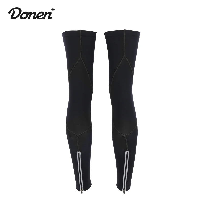 Donen Fleece Leg Warmers Cycling Warmers With Reflective Zipper Unisex
