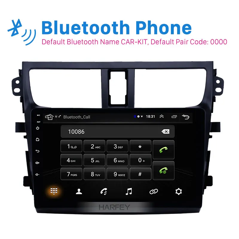 Harfey Автомобильный gps радио плеер Android 8 1 Navi 9 "стерео для Suzuki Celerio 2015 2018 головное