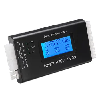 

For Computer Testing 1pc PC Computer LCD 20/24 Pin 4 PSU ATX BTX ITX HDD Digital Power Supply Tester Support 4 6 8 20 Interface