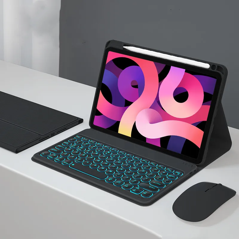para ipad geração caso teclado espanhol russo lápis titular capa para ipad geração teclado capa