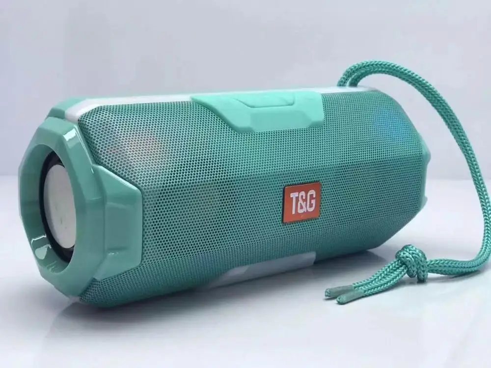 TG143 green Динамик Bluetooth портативный беспроводной 10 Вт открытый светильник светодиодный сабвуфер аудио палка поддерживает TF USB aux FM 1200 мАч музыкальный плеер - Цвет: TG143 green