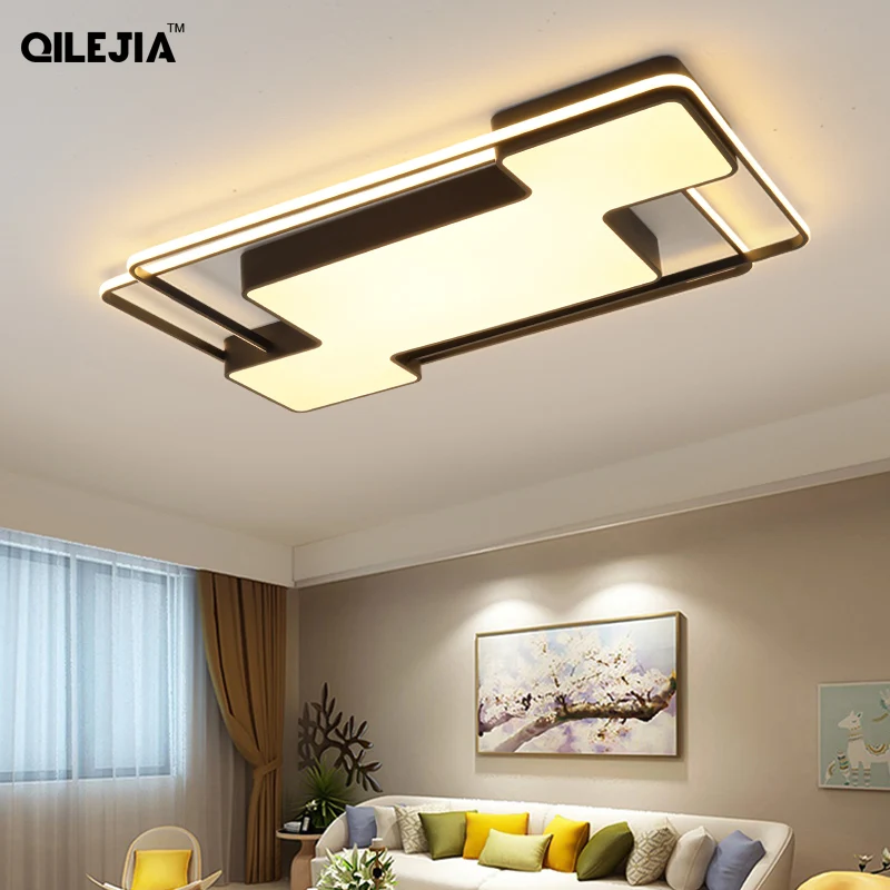 

Nordic led ceiling lamp living room lighting rectangular simple modern creative personality atmosphere home ultra-thin bedroom l