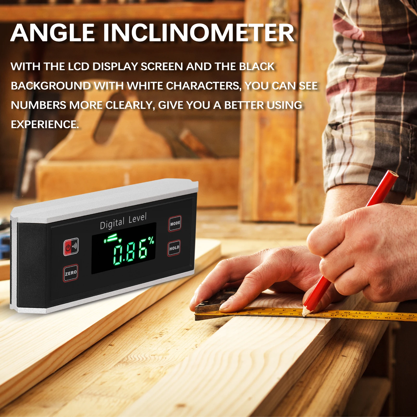 High Precisions Angle Finder Digital Protractor Inclinometer Digital Level LCD Display Absolute Measurement/Relative Measurement digital angle protractor angle measuring tool angle protractor digital angle meter digital inclinometer digital level