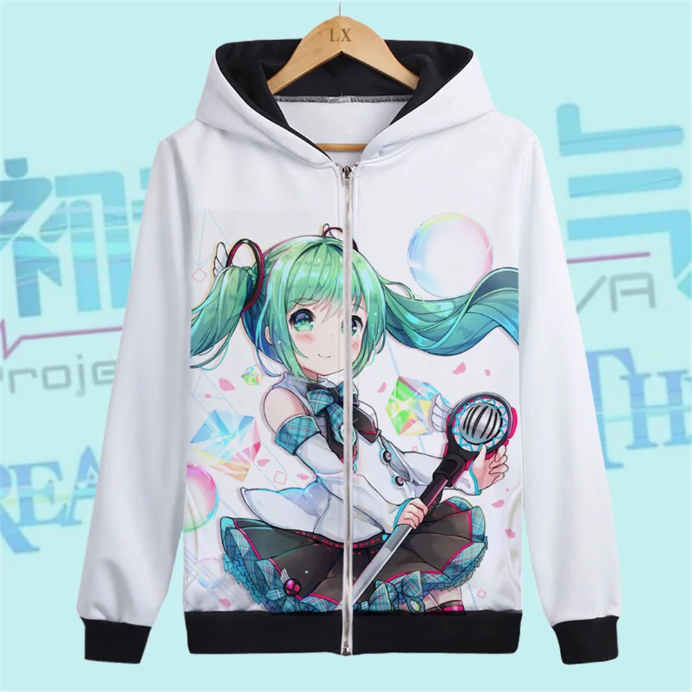 Style9 Hatsune Miku/толстовка с капюшоном; Верхняя одежда; пальто; женская одежда; карнавальный костюм; Одежда для девочек; утепленные пальто на молнии и куртки - Цвет: Style9