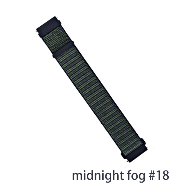 midnight fog 18 Gear s3 Frontier ремешок для samsung galaxy watch 46 мм 42 мм S4 active 2 22 мм ремешок для часов amazfit bip/gtr 47 мм huawei watch gt ремешок - Цвет ремешка: midnight fog 18