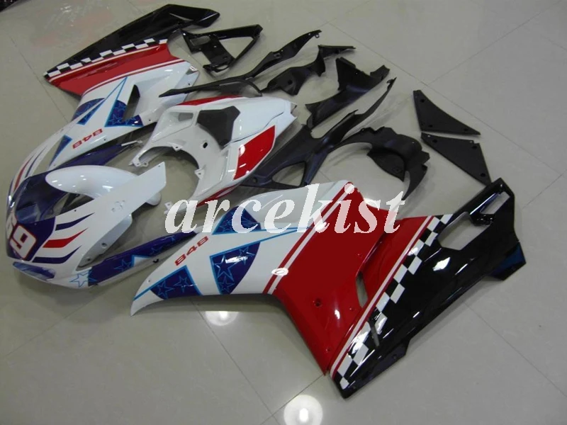 Литьевая Форма ABS мотоцикл обтекатели комплект подходит для Ducati 848 evo 1098 1198 1098s Кузов Набор на заказ 69