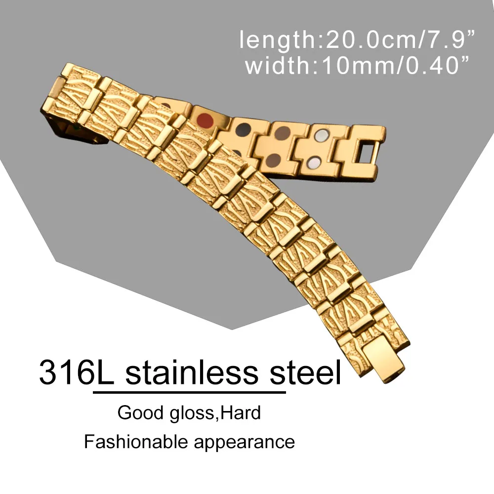 Fashion Magnetic Therapy Double Row Energy Bracelets