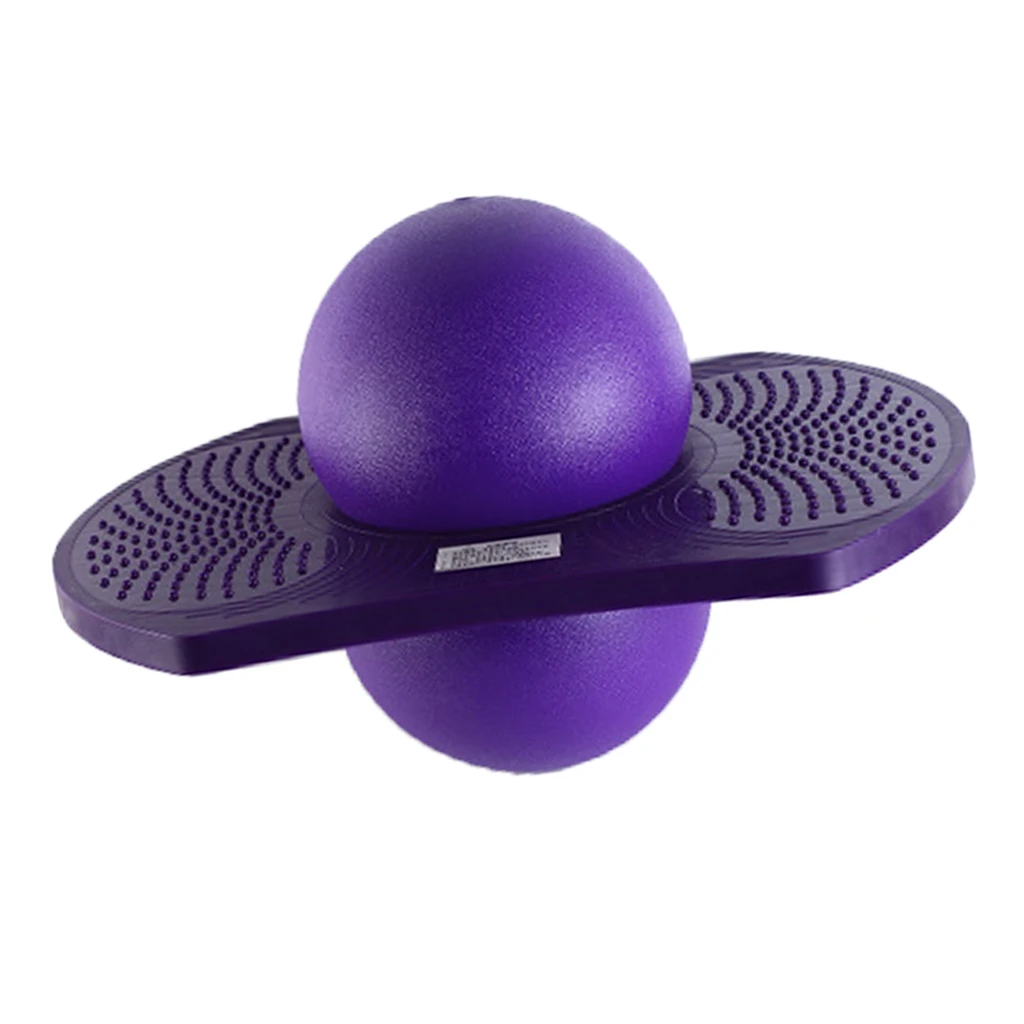 Summer Outdoor  Balance Platform Bouncy Jump Pogo Ball for Kids Playground Sports Workout Competition Toy –Purple