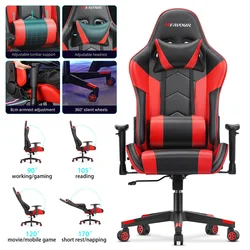 Chaise de Gaming ergonomique avec repose pieds, chaise de Gaming de haute qualité, chaise de course sur ordinateur, Support pour le bureau et la maison 