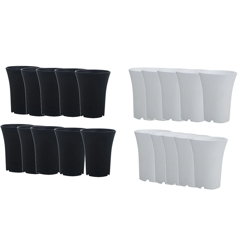 

10Pcs Succulents Flower Pot Plant Pot Planter Plastic Pots Round for Home Office or Garden Decoration