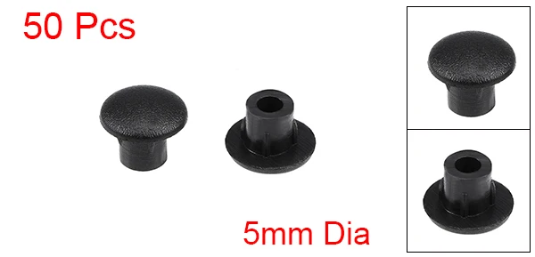 Black 50packs Uxcell 50/100/200 шт винт Кепки крышка 5 мм Dia. Пластик блокировки дыры затыкают Топ на пуговицах для скрытого Тип для шкафа шкаф, полка - Цвет: Black 50packs