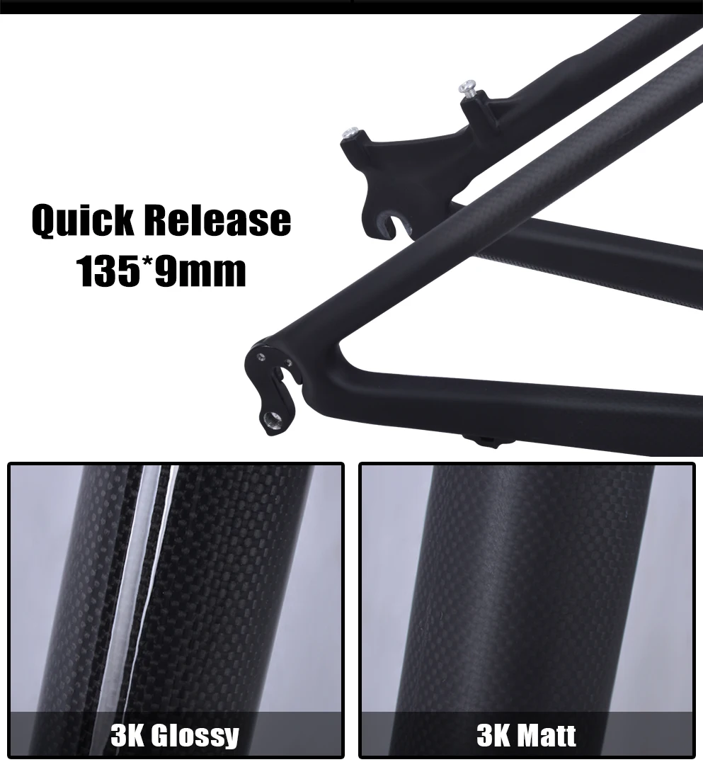 Perfect 2019 BXT 26er MTB frame 16/14inch 3K matte/glossy ultra light children bicycle frame 26 carbon kids frame + headset+clamp+BB92 16