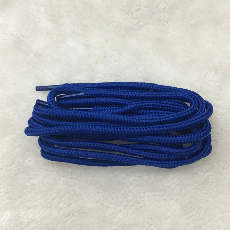 Royal blue 1 пара круглых шнурков для ботинок Прочные шнурки из полиэстера классические шнурки для ботинок шнурки для кроссовок 21 цвет 70 90 120 150 см - Цвет: Royal blue