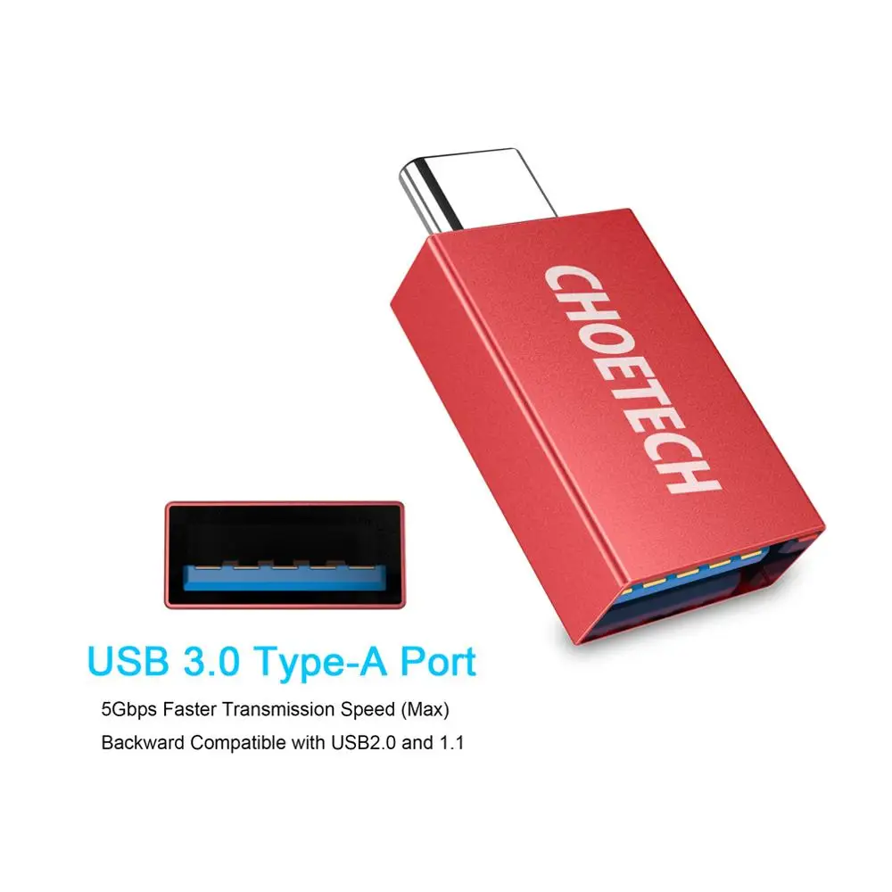 CHOETECH usb type C OTG адаптер usb type-c конвертер для Xiaomi Mi 9T huawei mate 20 P30 P20 Pro samsung S10 S9 USB-C разъем