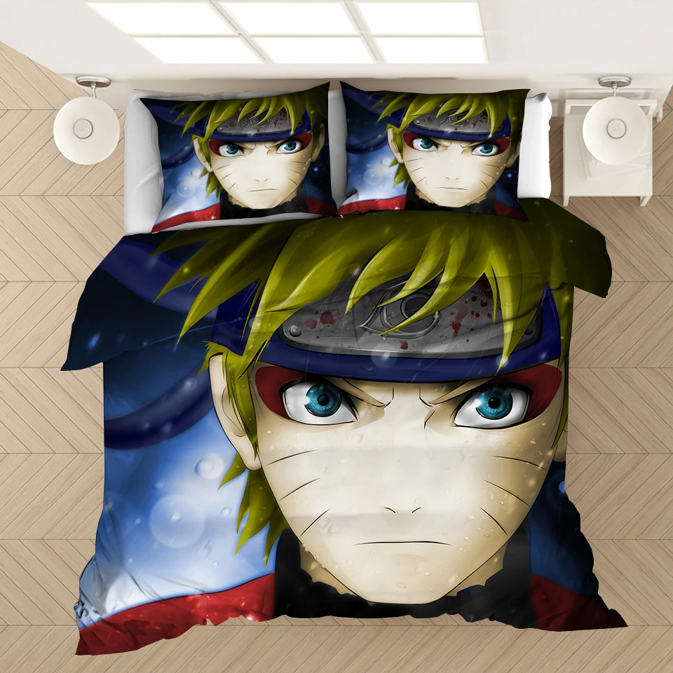 3d Anime Naruto Print Bedding Set Duvet Covers Pillowcases One Piece Comforter Bedding Sets Bedclothes Bed Linen Duvet Cover Aliexpress