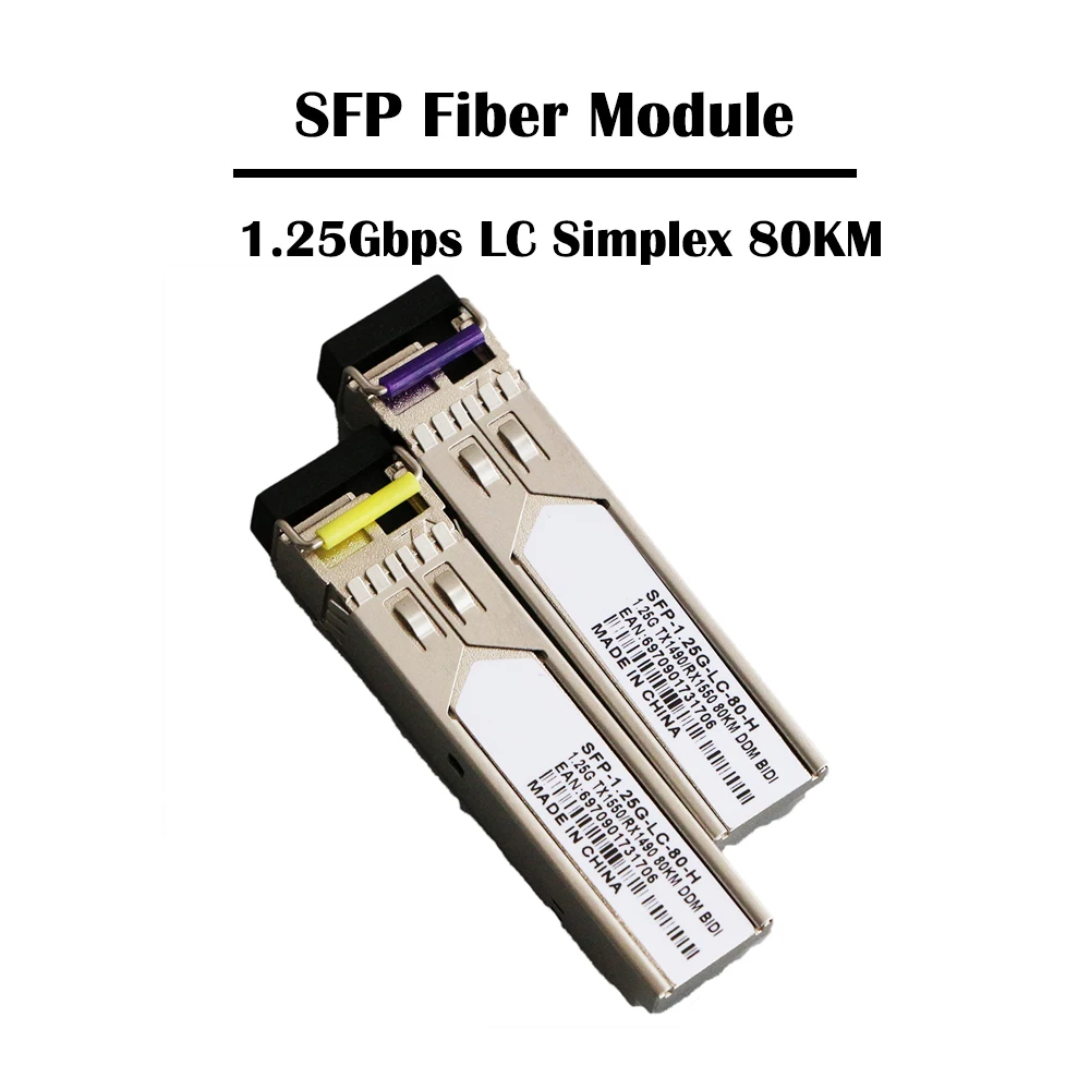 1 25 Гбит/с LC коннектор SFP модуль 20 км/40 км 1310/1550 км/80 1490/1550 DDM BIDI SM Simplex FTTH Etthernet