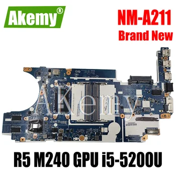 

Akemy NM-A211 Motherboard For Lenovo Thinkpad E450 E450C CE450 NM-A211 Laotop Mainboard with R5 M240 GPU i5-5200U CPU