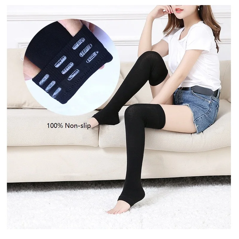 Женские носки для йоги 1 пара с толстым каблуком антифрикционные до колена женщин
