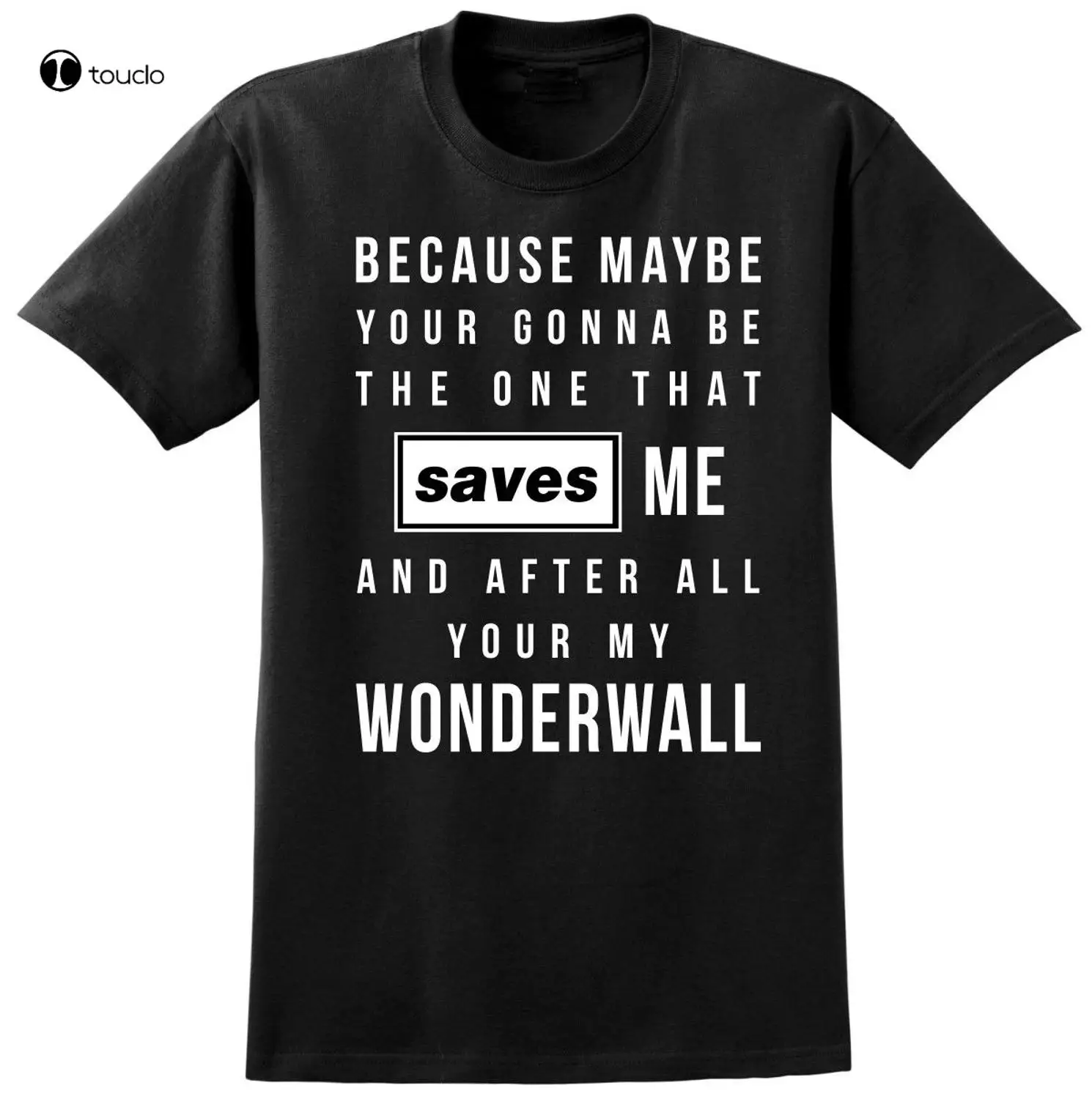 Футболка с мотивом песни Oasis Music-футболка вдохновленная песнями Wonderwall-мужская или