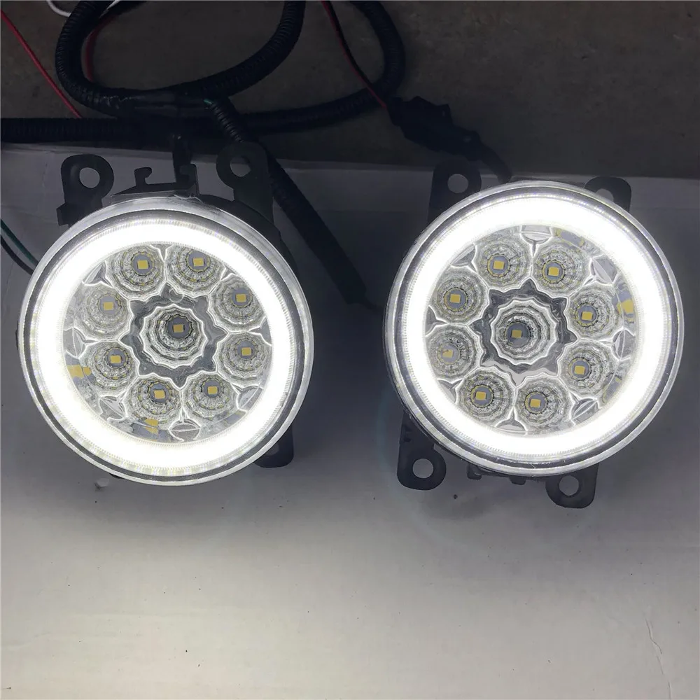 Светодиодные противотуманные фары Malcayang Angel Eye высокой яркости 12 В для Renault Duster Megane