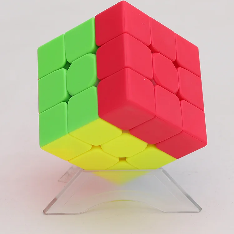 Rubiksss пазл 3x3x3 лист форма Единорог без наклейки красочная скорость pandora куб игрушки для мальчиков обучающие игрушки для детей подарок - Цвет: Цвет: желтый