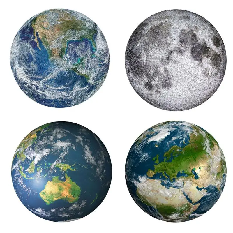 

1000pcs/set The Moon Puzzle Adult Kids DIY Educational Reduce Stress Toy Jigsaw Puzzle Paper DIY Puzzle For Adults Gifts